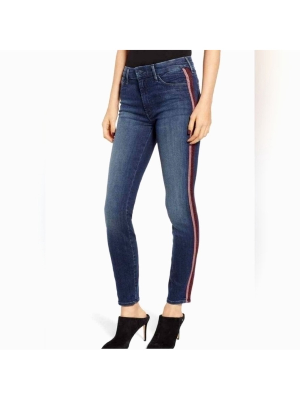 MOTHER High‎ Waisted Looker Here Kitty, Glitter size 25